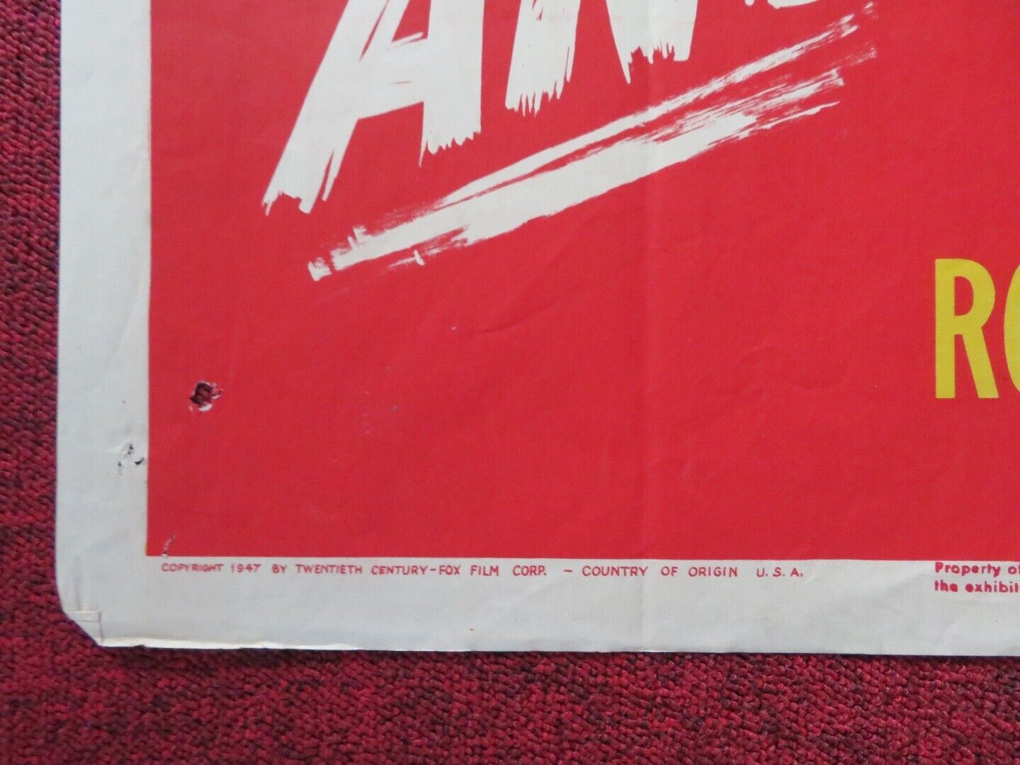 BLOOD AND SAND FOLDED US ONE SHEET POSTER TRYONE POWER RITA HAYWORTH 1941 - Rendezvous Cinema