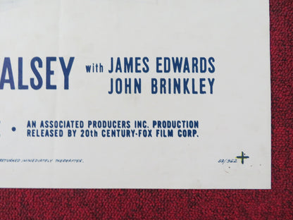 BLOOD AND STEEL FOLDED US ONE SHEET POSTER JOHN LUPTON ZIVA RODANN 1959 Rendezvous Cinema Movie posters