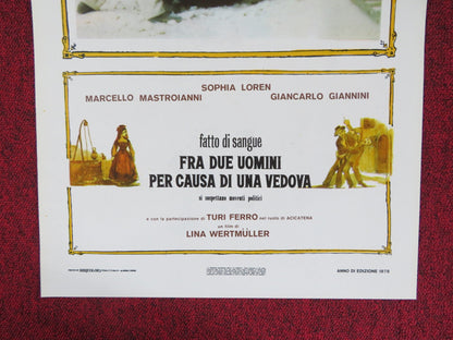 BLOOD FEUD ITALIAN LOCANDINA POSTER SOPHIA LOREN MARCELLO MASTROIANNI 1978 Rendezvous Cinema Movie posters