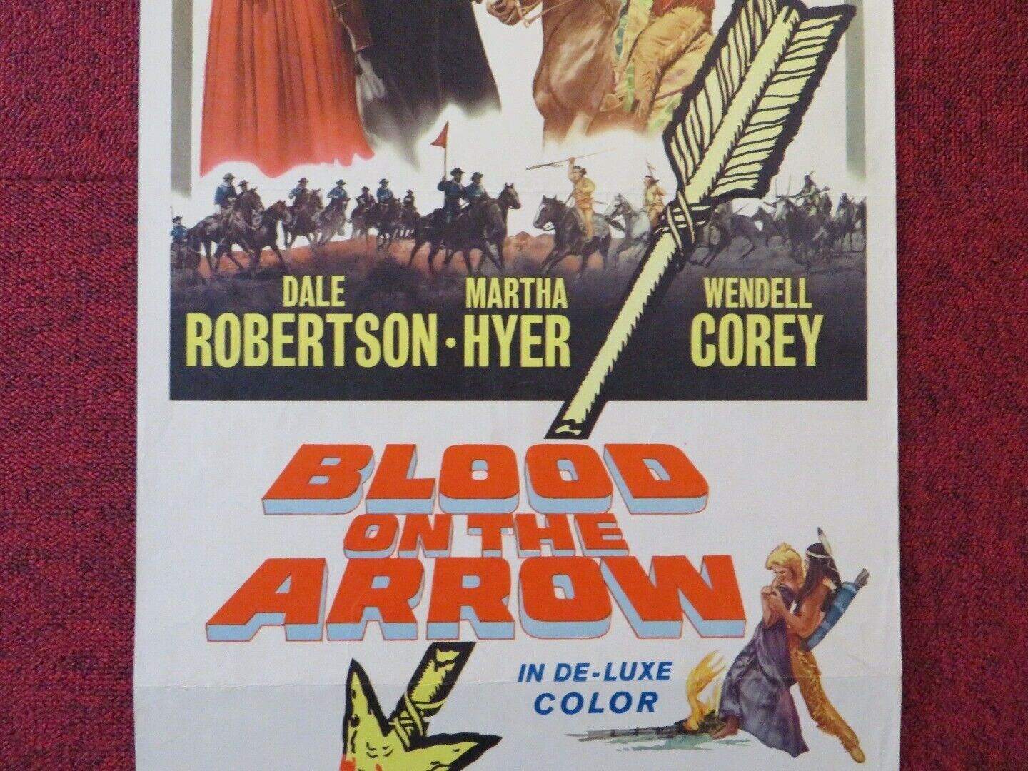 BLOOD ON THE ARROW US INSERT (14"x 36") POSTER DALE ROBERTSON MARTHA HYER 1964 - Rendezvous Cinema