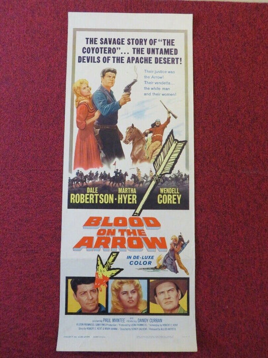 BLOOD ON THE ARROW US INSERT (14"x 36") POSTER DALE ROBERTSON MARTHA HYER 1964 - Rendezvous Cinema