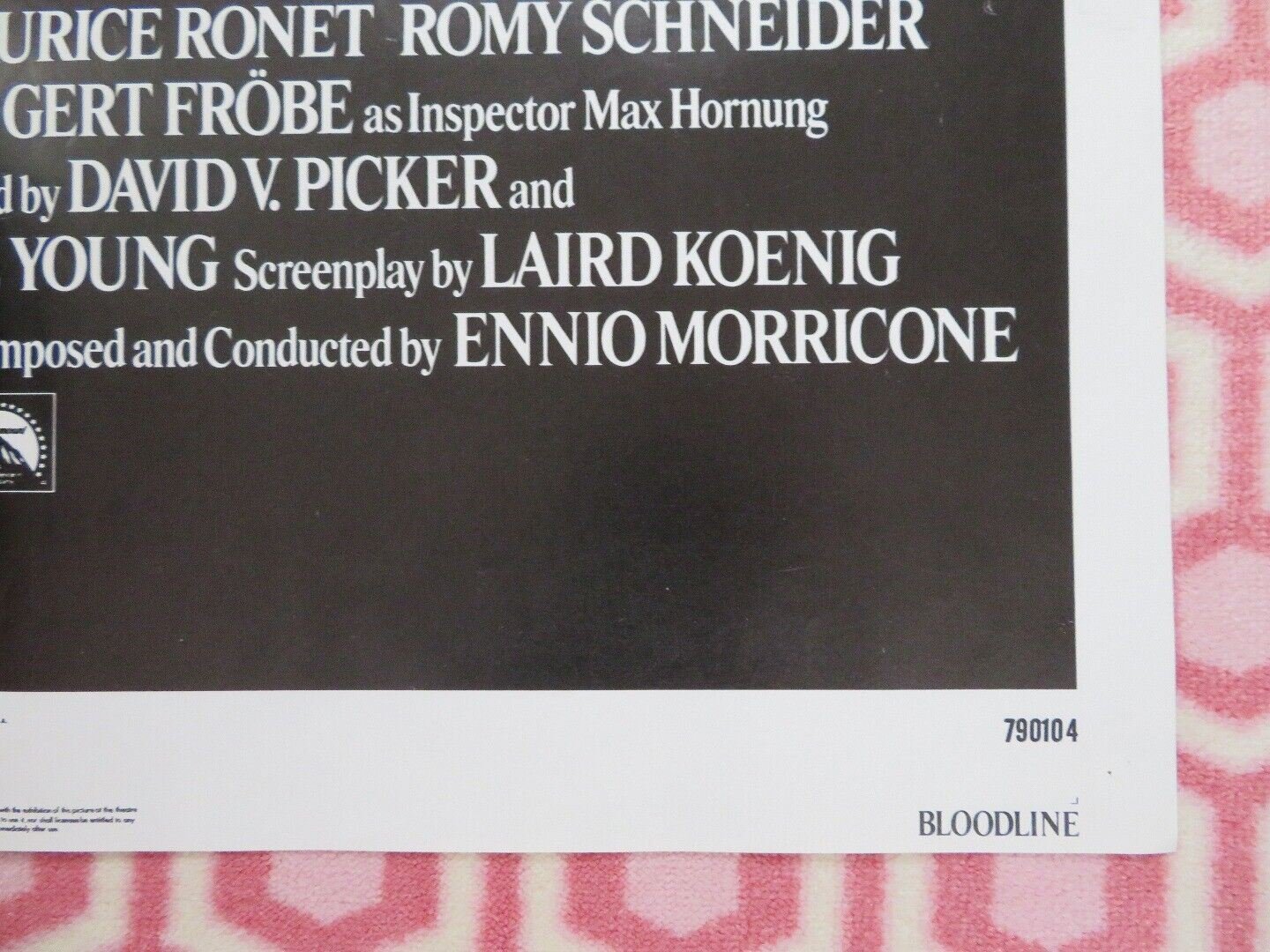 BLOODLINE FOLDED US ONE SHEET POSTER AUDREY HEPBURN BEN GAZZARA 1979 Movie posters