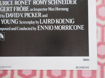 BLOODLINE FOLDED US ONE SHEET POSTER AUDREY HEPBURN BEN GAZZARA 1979 Movie posters