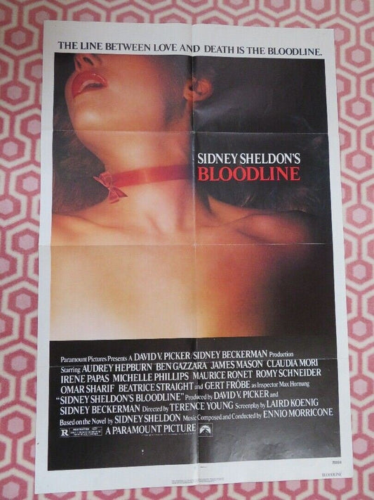 BLOODLINE FOLDED US ONE SHEET POSTER AUDREY HEPBURN BEN GAZZARA 1979 Movie posters