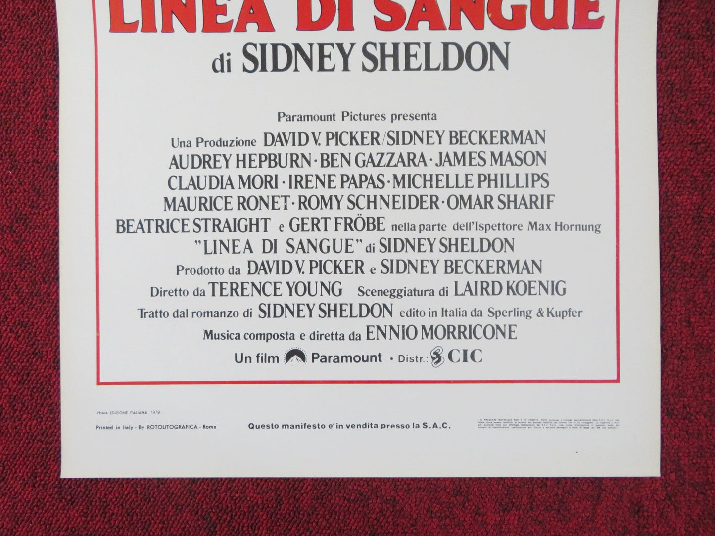 BLOODLINE ITALIAN LOCANDINA POSTER AUDREY HEPBURN BEN GAZZARA 1979 Rendezvous Cinema Movie posters