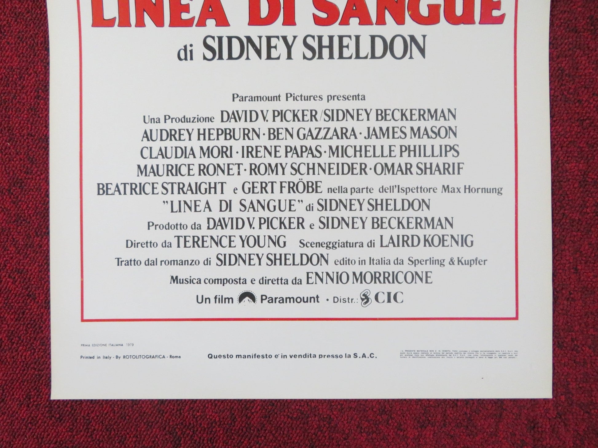 BLOODLINE ITALIAN LOCANDINA POSTER AUDREY HEPBURN BEN GAZZARA 1979 Rendezvous Cinema Movie posters