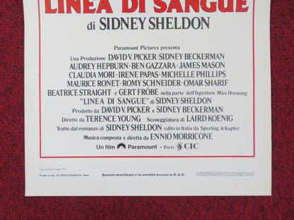 BLOODLINE ITALIAN LOCANDINA POSTER AUDREY HEPBURN BEN GAZZARA 1979 Rendezvous Cinema Movie posters