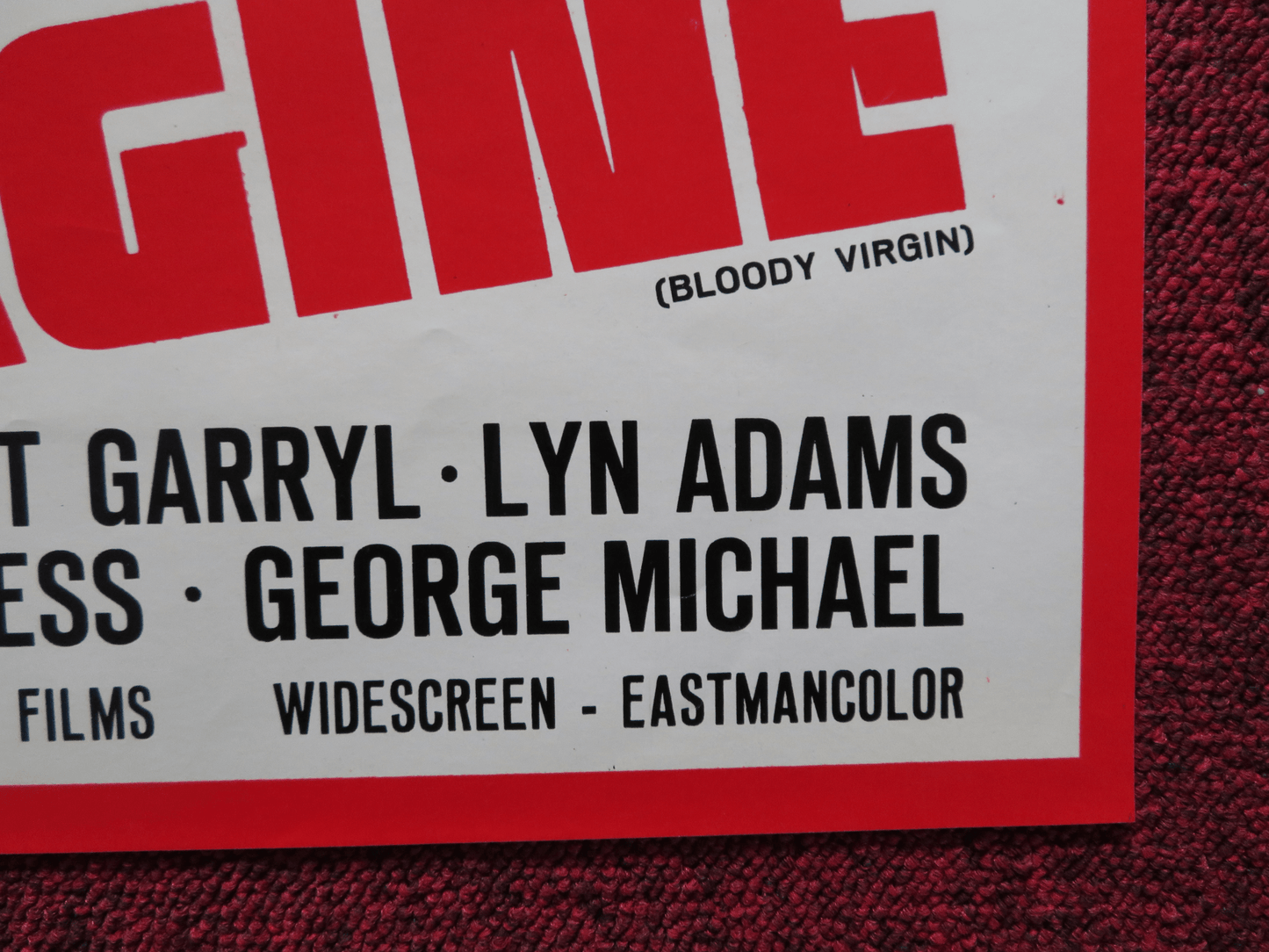 BLOODY VIRGIN - A ITALIAN FOTOBUSTA POSTER LEFT GARRYL LYN ADAMS 1975 - Rendezvous Cinema