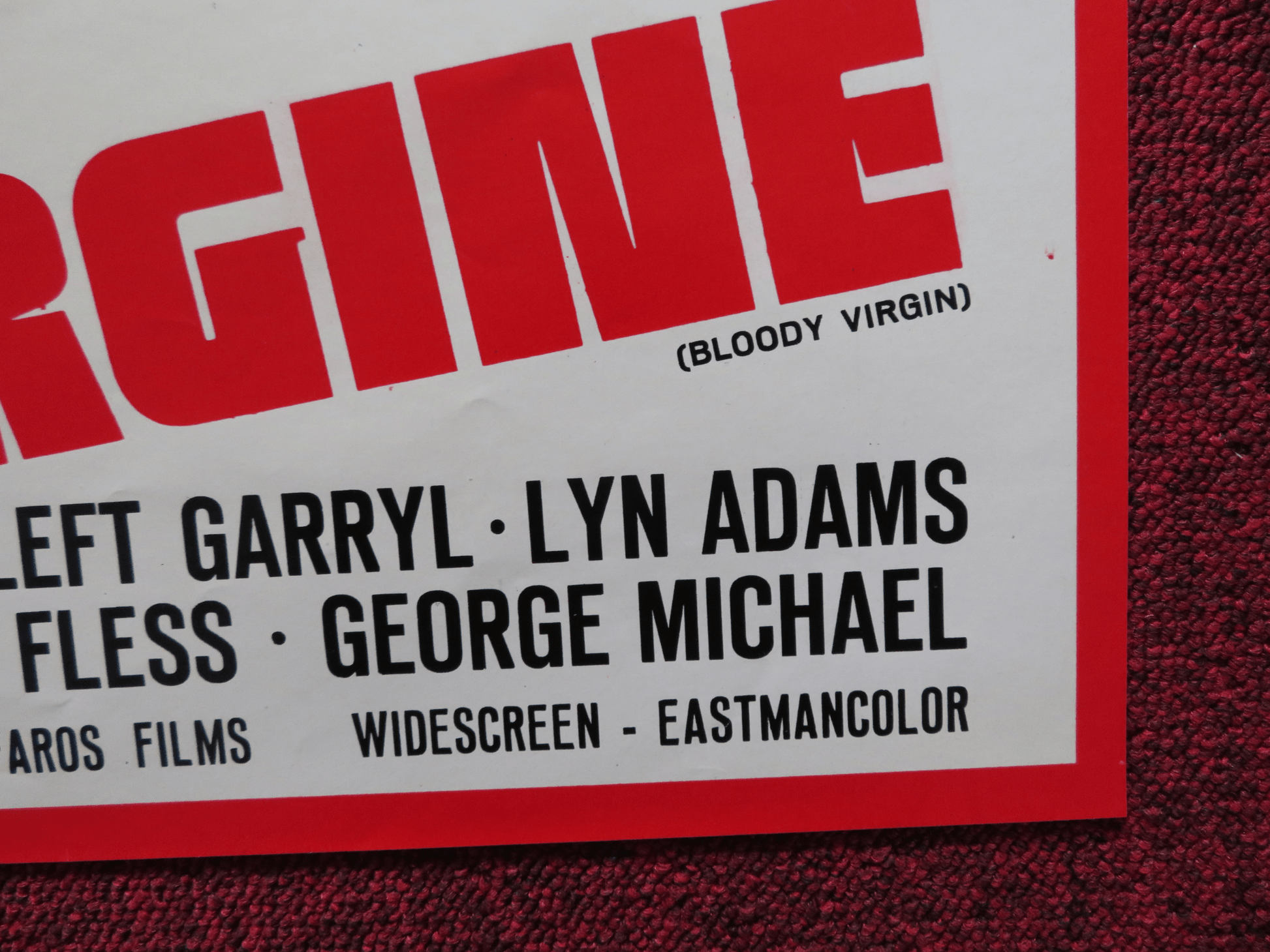 BLOODY VIRGIN - B ITALIAN FOTOBUSTA POSTER LEFT GARRYL LYN ADAMS 1975 - Rendezvous Cinema