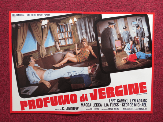 BLOODY VIRGIN - B ITALIAN FOTOBUSTA POSTER LEFT GARRYL LYN ADAMS 1975 - Rendezvous Cinema