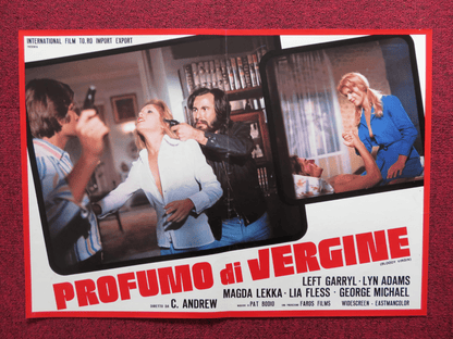 BLOODY VIRGIN - E ITALIAN FOTOBUSTA POSTER LEFT GARRYL LYN ADAMS 1975 Rendezvous Cinema Movie posters