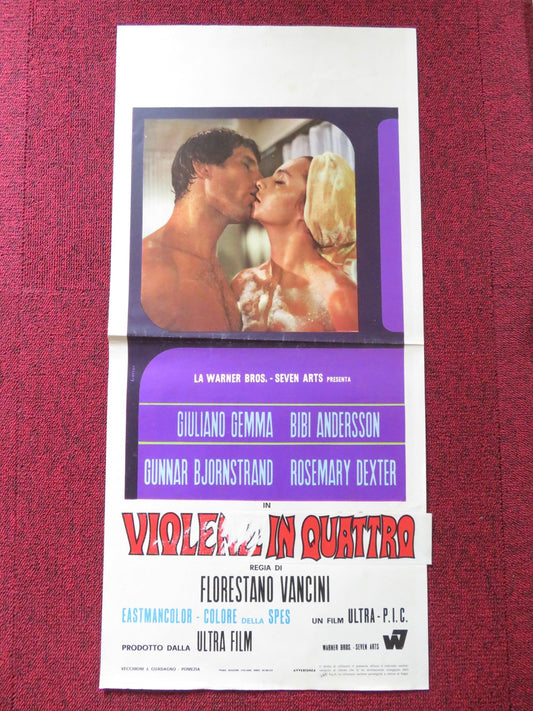 BLOW HOT BLOW COLD - A ITALIAN LOCANDINA POSTER GIULIANO GEMMA B. ANDERSSON 1969 Rendezvous Cinema Movie posters