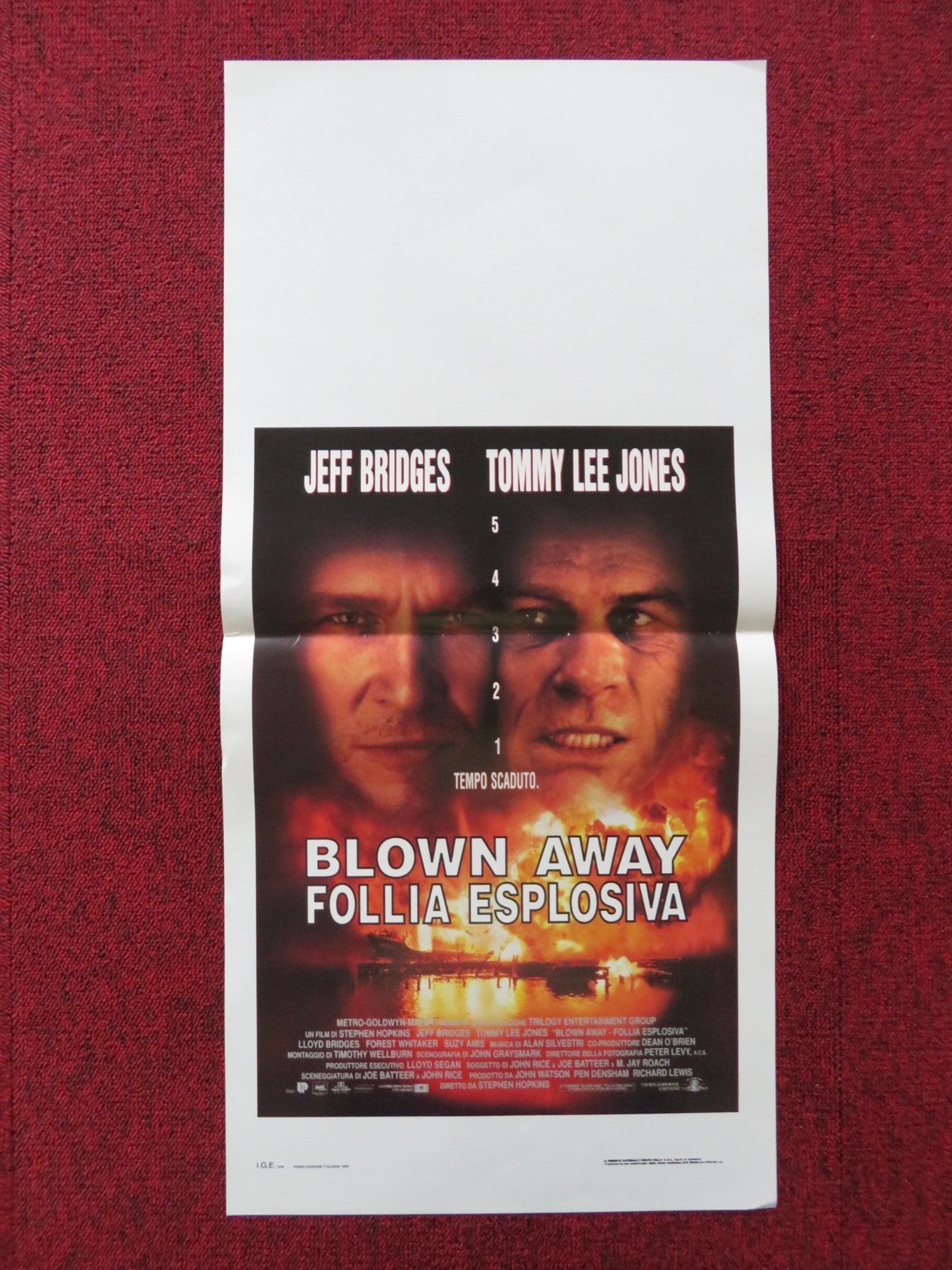 BLOWN AWAY ITALIAN LOCANDINA POSTER JEFF BRIDGES TOMMY LEE JONES 1994 Rendezvous Cinema Movie posters