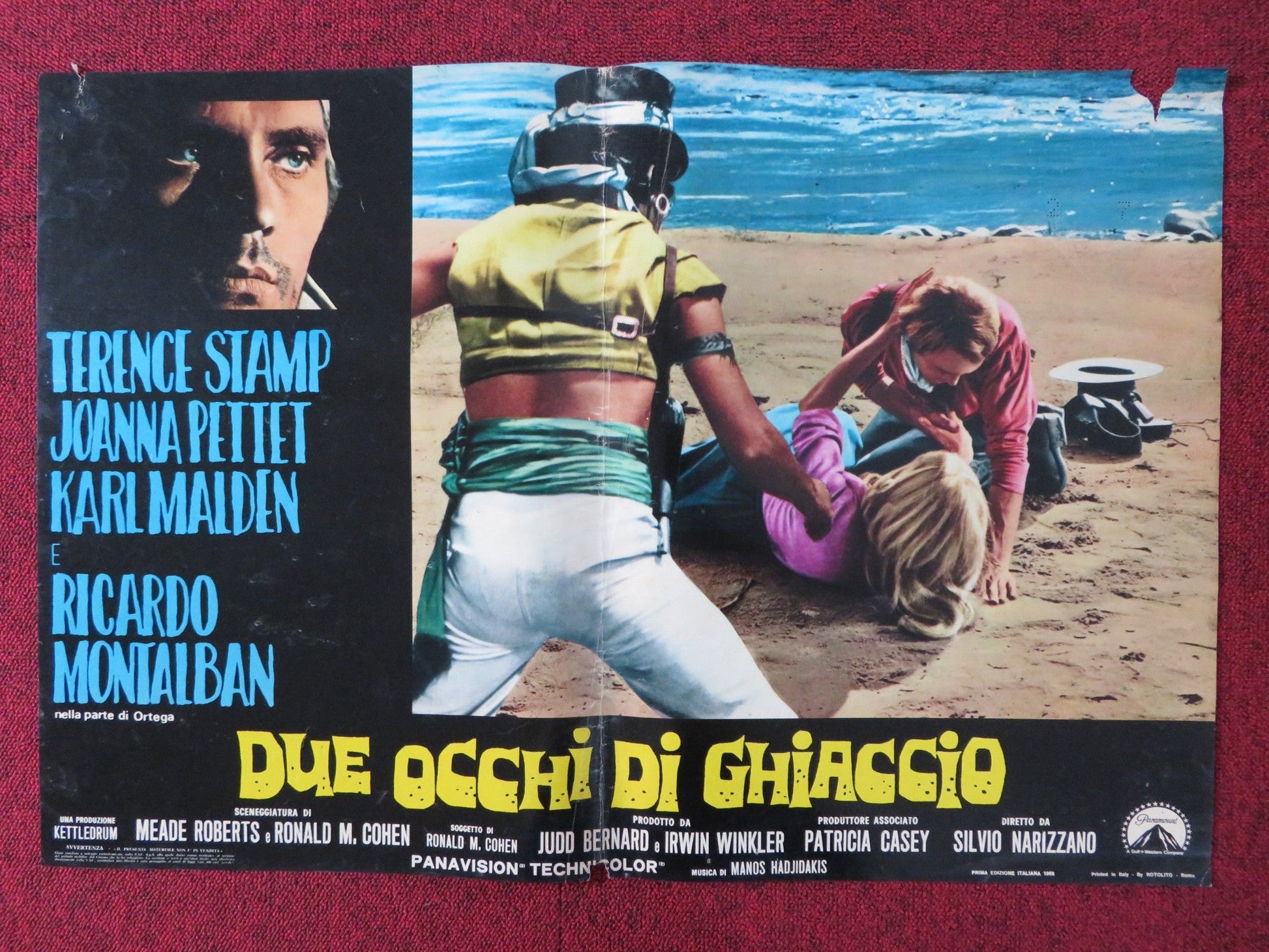 BLUE - C ITALIAN FOTOBUSTA POSTER TERENCE STAMP JOANNA PETTET 1968 Rendezvous Cinema Movie posters