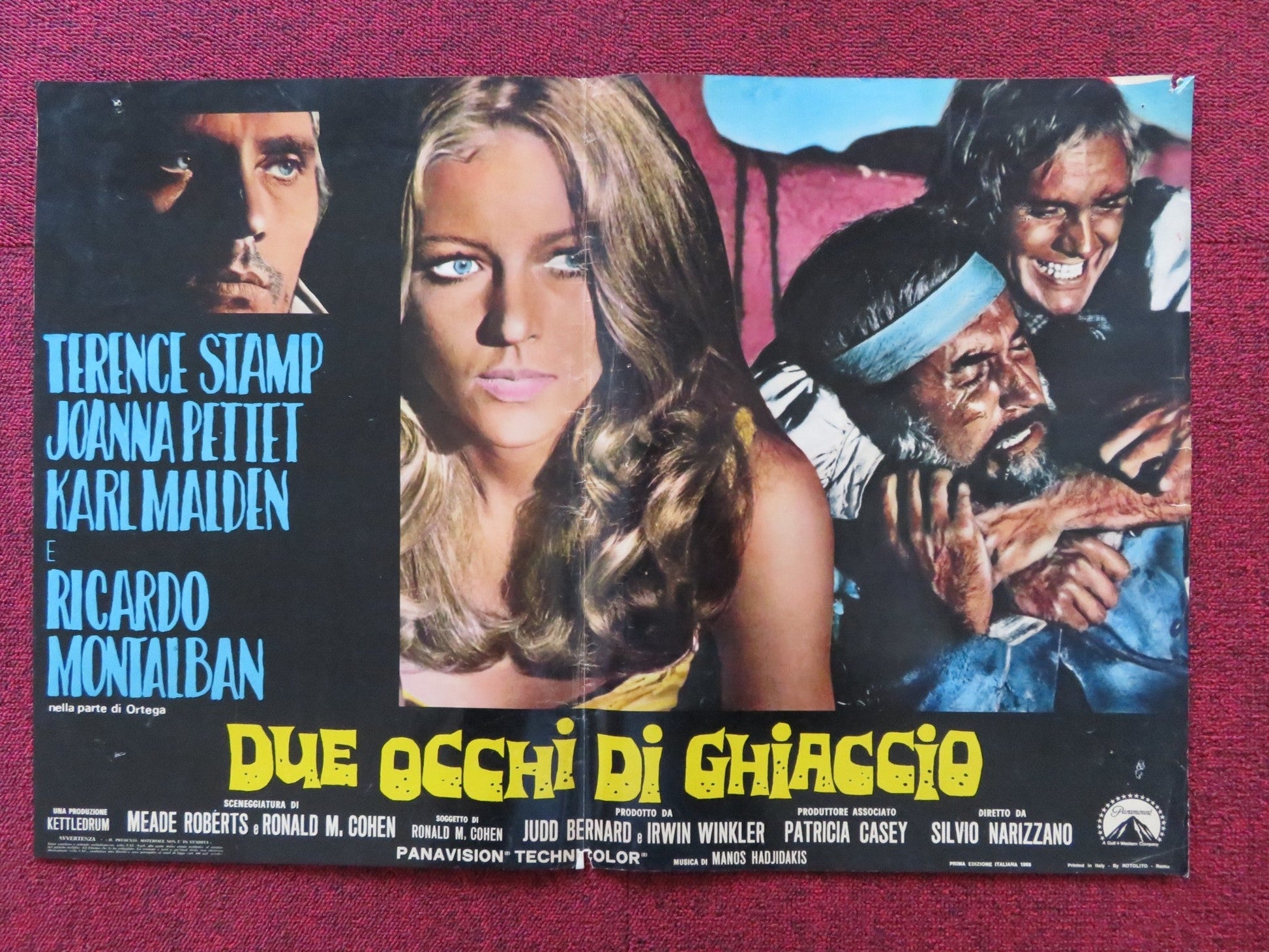BLUE - C ITALIAN FOTOBUSTA POSTER TERENCE STAMP JOANNA PETTET 1968 Rendezvous Cinema Movie posters
