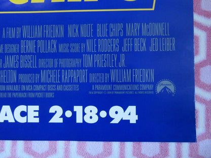 BLUE CHIP US ONE SHEET ROLLED POSTER SHAQ NOLTE 1994 Movie posters