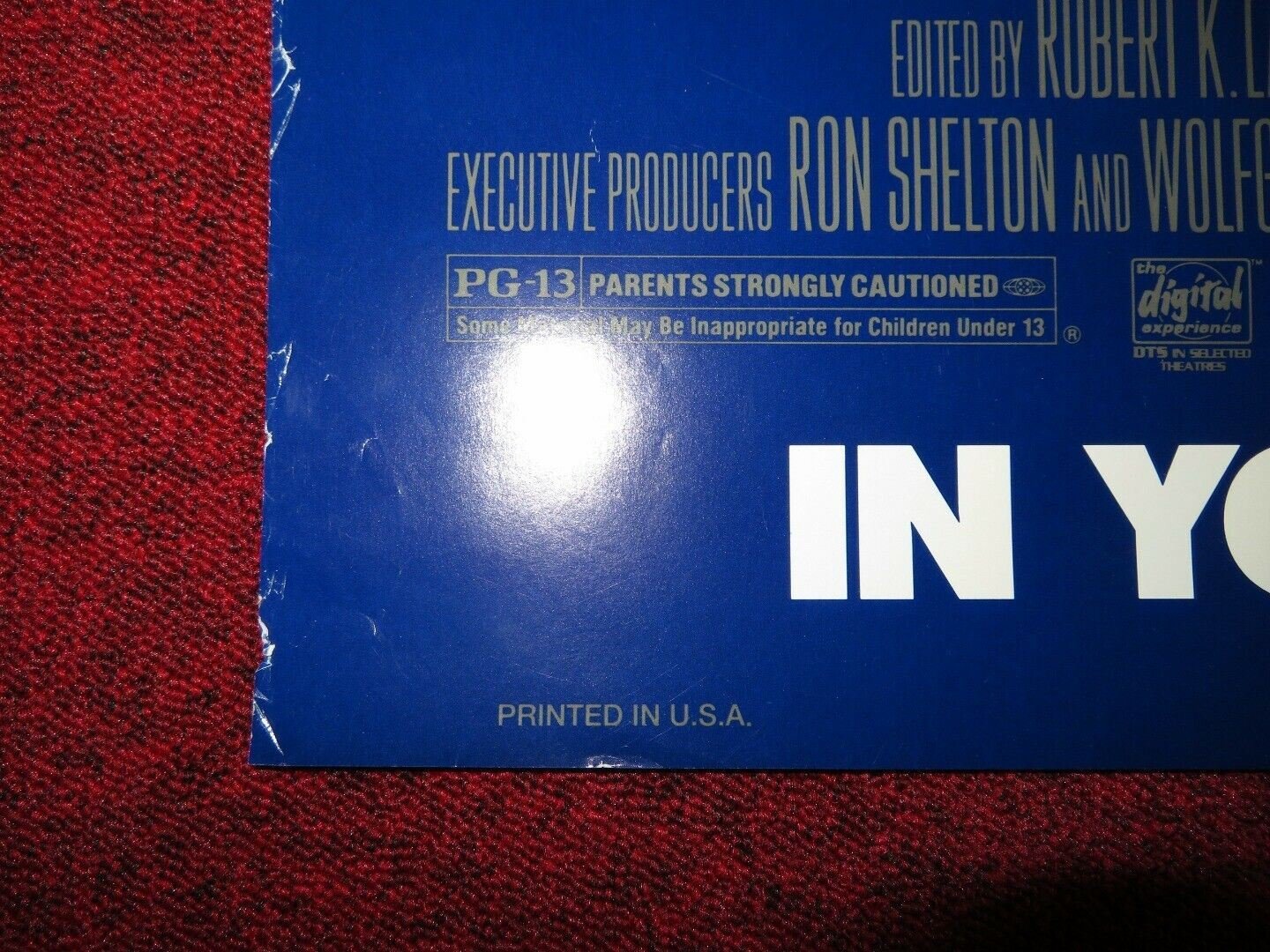 BLUE CHIPS US ONE SHEET ROLLED POSTER NICK NOLTE SHAQUILLE O'NEAL 1994 Movie posters