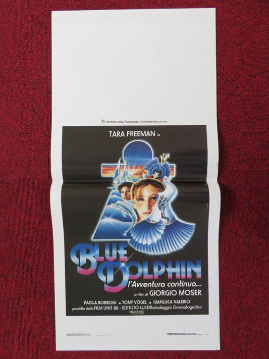 BLUE DOLPHIN - L'AVVENTURA CONTINUA ITALIAN LOCANDINA (27.5"x13") POSTER 1990 Movie posters