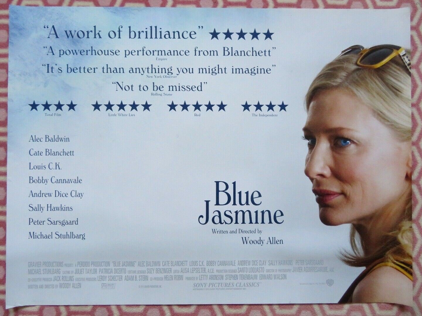 BLUE JASMINE QUAD (30"x 40") ROLLED POSTER WOODY ALLEN ALEC BALDWIN C.BLANCHETT - Rendezvous Cinema