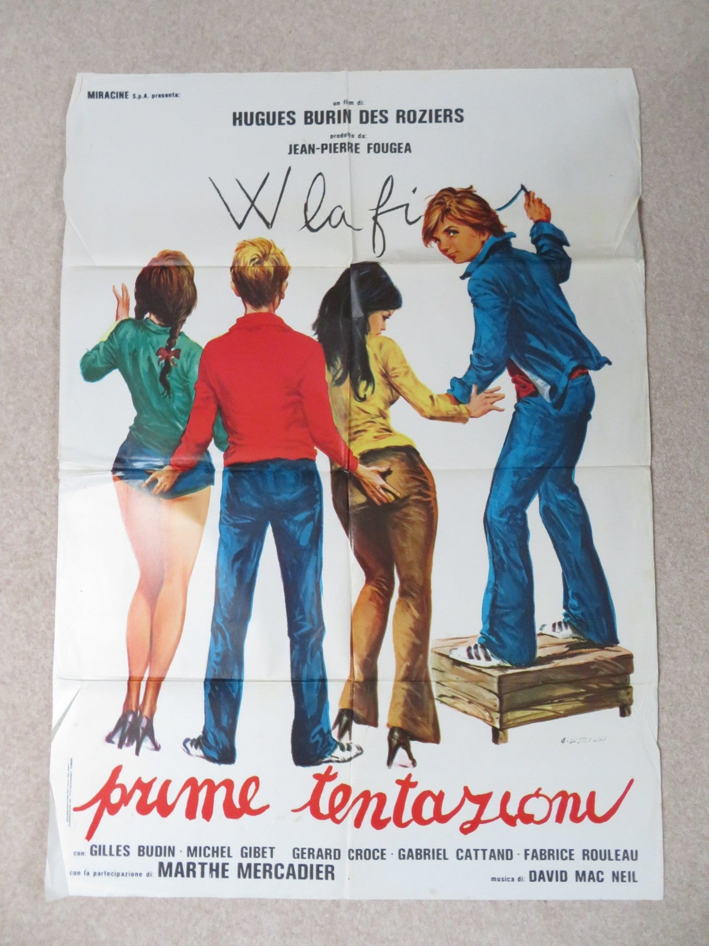 BLUE JEANS ITALIAN 2 FOGLIO POSTER GILLES BUDIN MICHEL GIBERT 1977 Rendezvous Cinema Movie posters