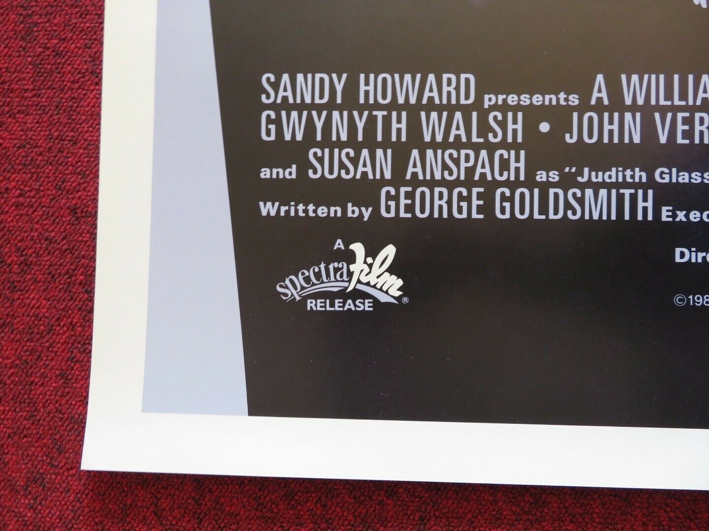 BLUE MONKEY US ONE SHEET ROLLED POSTER WILLIAM FRUET STEVE RAILSBACK 1987 Movie posters