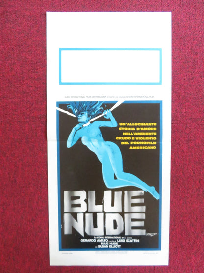 BLUE NUDE ITALIAN LOCANDINA POSTER GERARDO AMOTO SUSAN ELLIOTT 1977 Rendezvous Cinema Movie posters