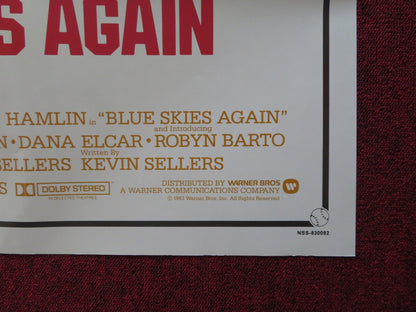 BLUE SKIES AGAIN FOLDED US ONE SHEET POSTER HARRY HAMLIN MIMI ROGERS 1983 Rendezvous Cinema Movie posters