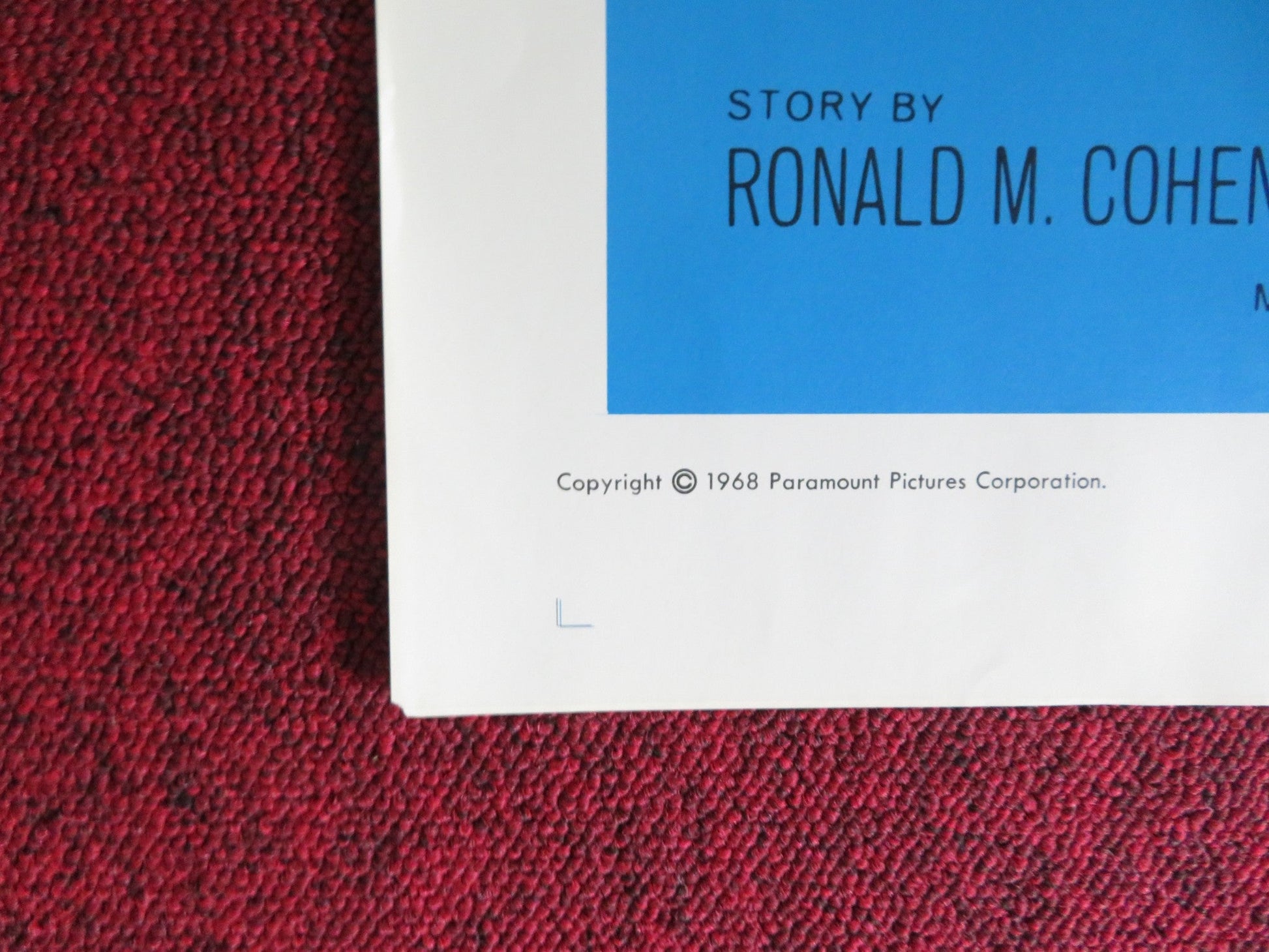 BLUE - STYLE B FOLDED US ONE SHEET POSTER TERENCE STAMP JOANNA PETTET 1968 Rendezvous Cinema Movie posters