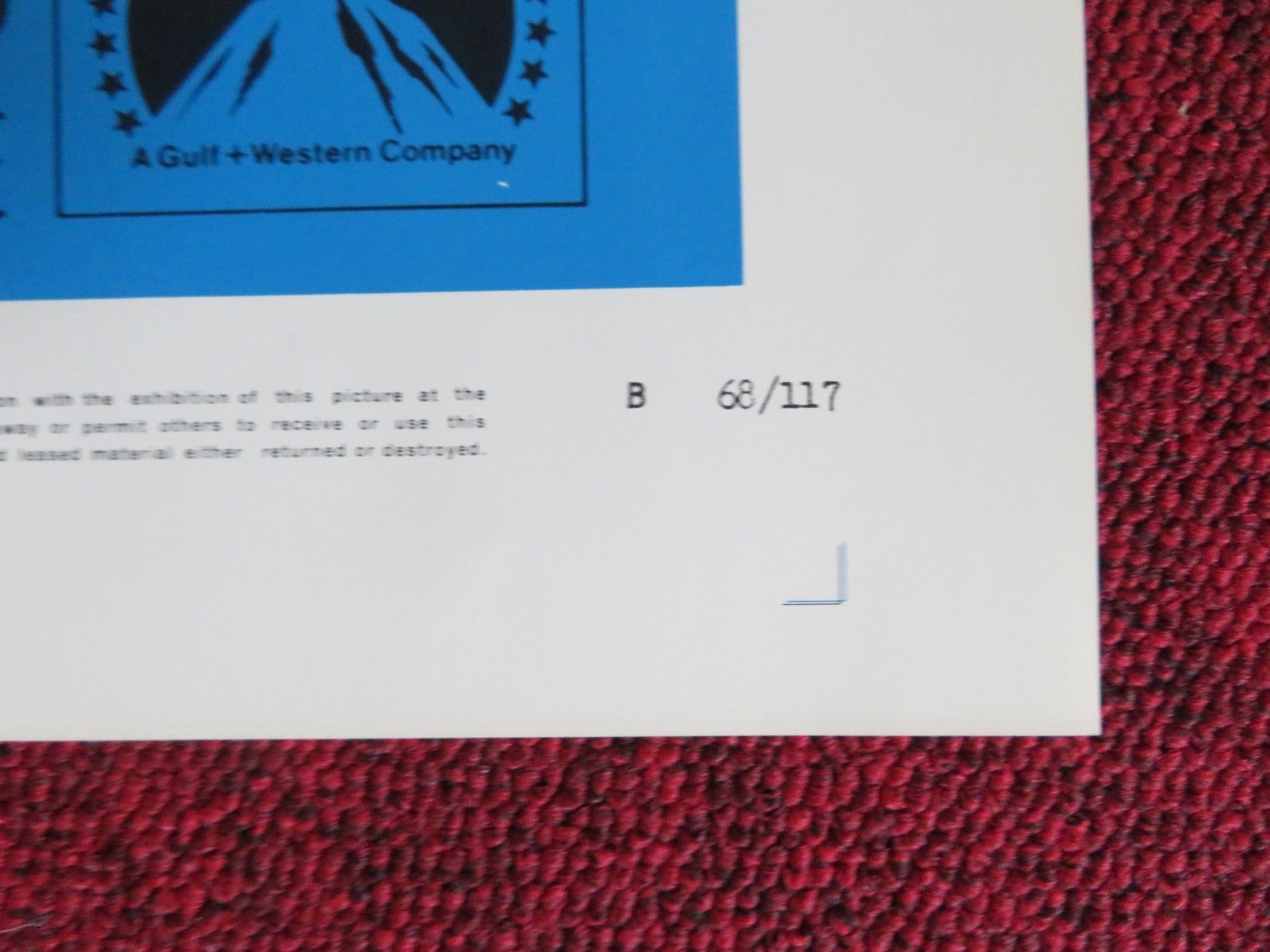 BLUE - STYLE B FOLDED US ONE SHEET POSTER TERENCE STAMP JOANNA PETTET 1968 Rendezvous Cinema Movie posters