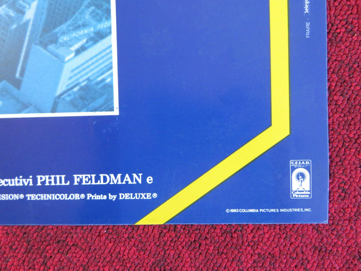 BLUE THUNDER - A ITALIAN FOTOBUSTA POSTER ROY SCHEIDER WARREN OATES 1983 Rendezvous Cinema Movie posters