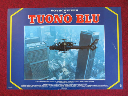 BLUE THUNDER - A ITALIAN FOTOBUSTA POSTER ROY SCHEIDER WARREN OATES 1983 Rendezvous Cinema Movie posters