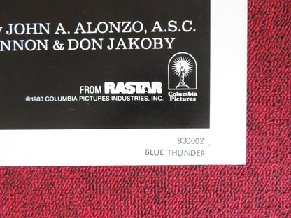 BLUE THUNDER FOLDED US ONE SHEET POSTER WARREN OATS ROY SCHEIDER 1983 Rendezvous Cinema Movie posters