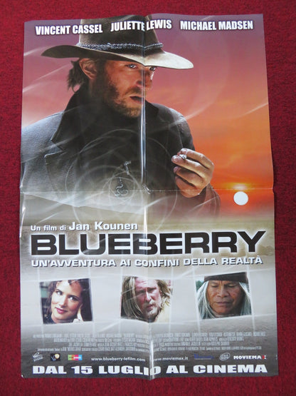 BLUEBERRY ITALIAN FOGLIO POSTER VINCENT CASSEL JULIETTE LEWIS 2004 Rendezvous Cinema Movie posters