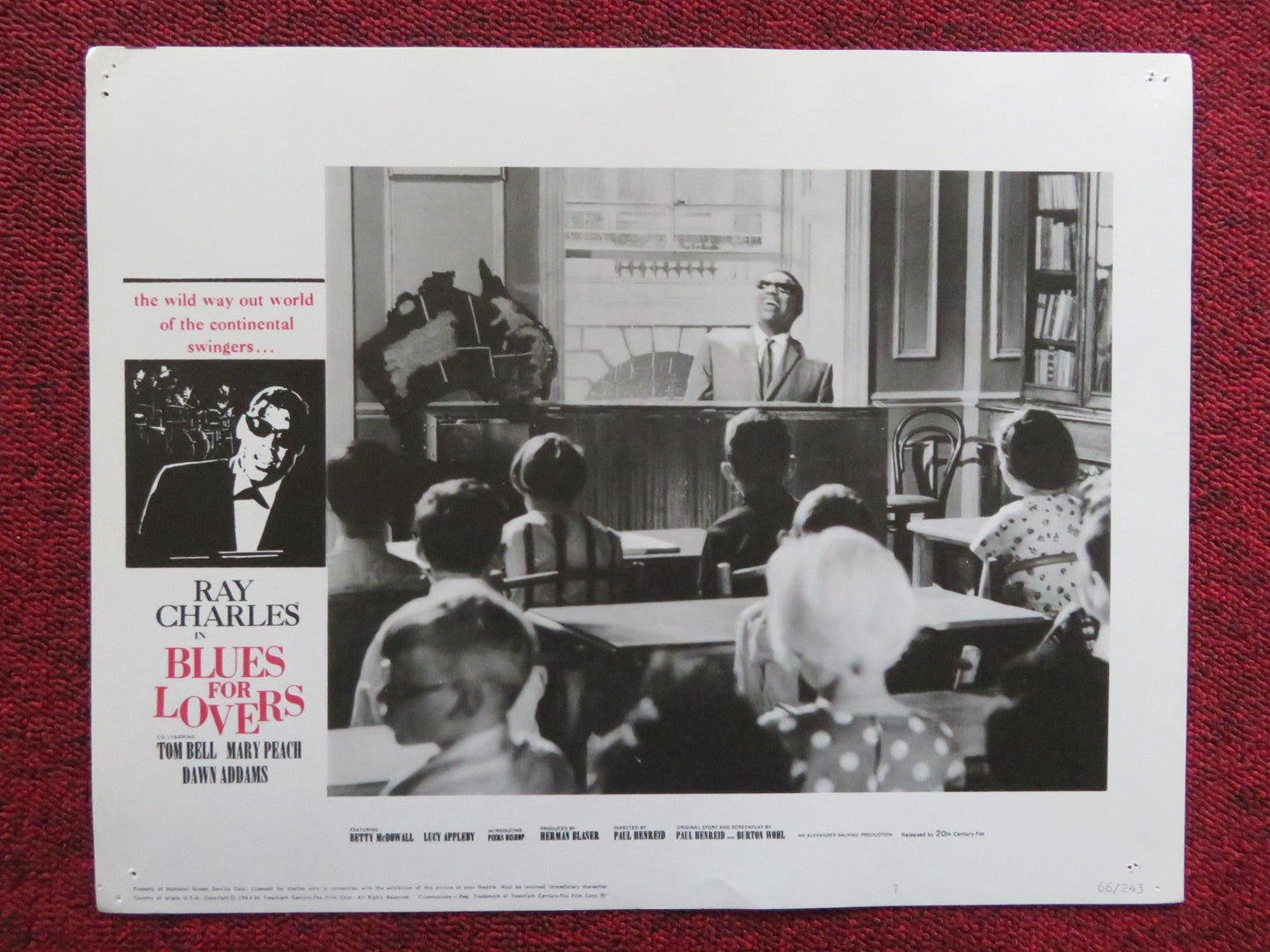 BLUES FOR LOVERS / BALLAD IN BLUE US LOBBY CARD SET RAY CHARLES TOM BELL 1966 Rendezvous Cinema Movie posters