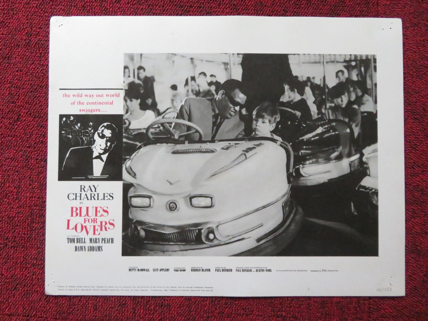 BLUES FOR LOVERS / BALLAD IN BLUE US LOBBY CARD SET RAY CHARLES TOM BELL 1966 Rendezvous Cinema Movie posters