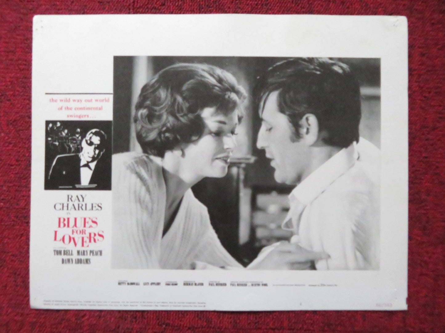 BLUES FOR LOVERS / BALLAD IN BLUE US LOBBY CARD SET RAY CHARLES TOM BELL 1966 Rendezvous Cinema Movie posters