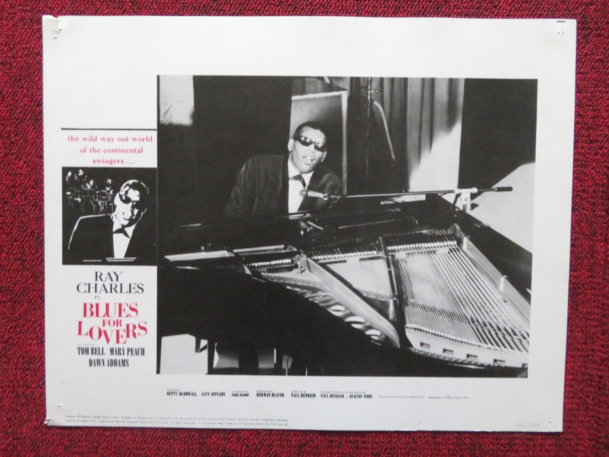 BLUES FOR LOVERS / BALLAD IN BLUE US LOBBY CARD SET RAY CHARLES TOM BELL 1966 Rendezvous Cinema Movie posters