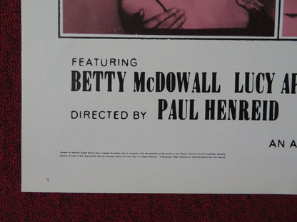 BLUES FOR LOVERS FOLDED US ONE SHEET POSTER RAY CHARLES TOM BELL 1966 Rendezvous Cinema Movie posters