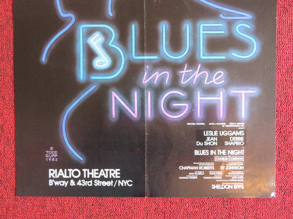 BLUES IN THE NIGHT U.S POSTER BROADWAY SHOW LESLIE UGGAMS DEBBIE SHAPIRO 1982 Rendezvous Cinema Movie posters