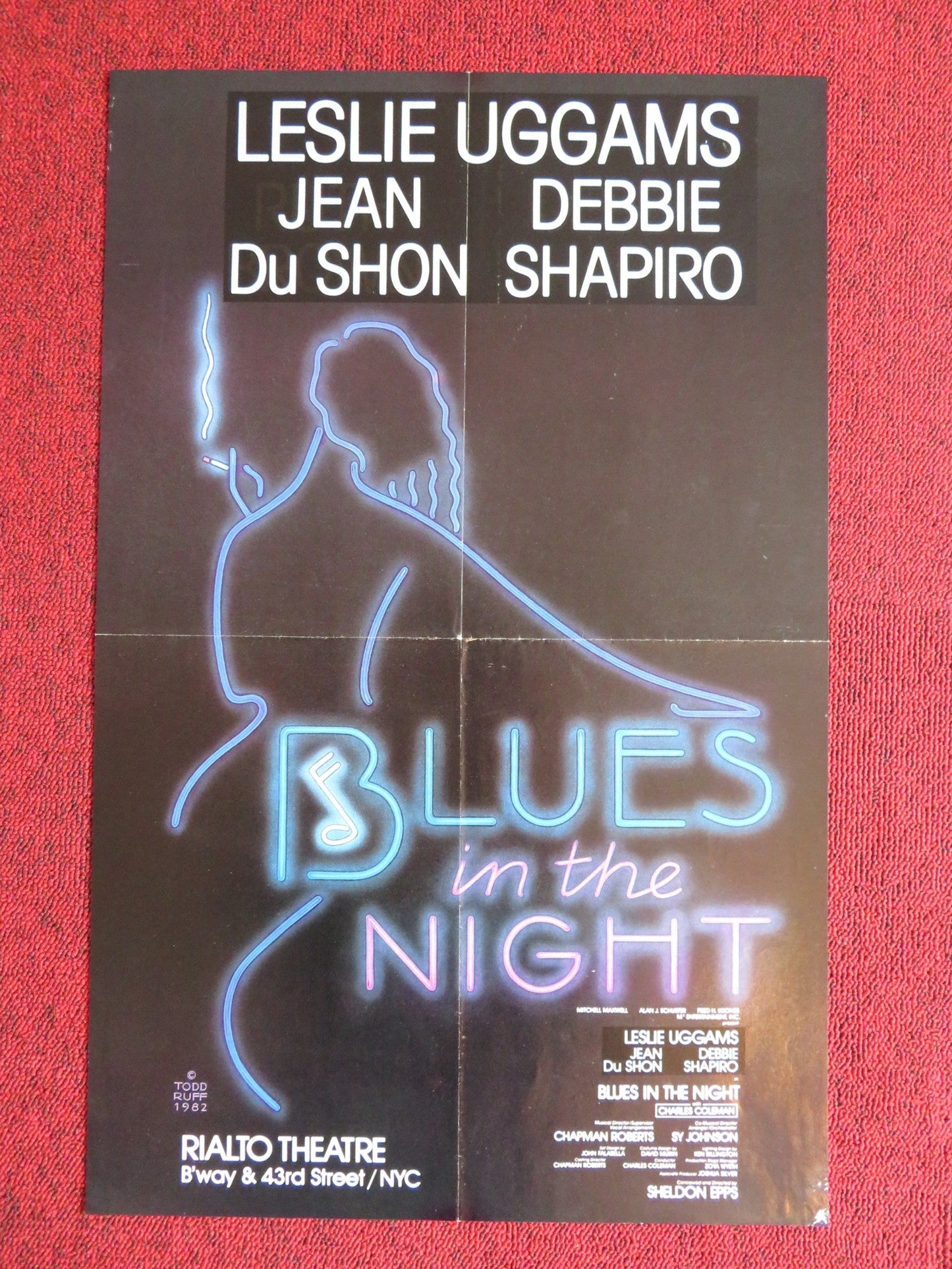 BLUES IN THE NIGHT U.S POSTER BROADWAY SHOW LESLIE UGGAMS DEBBIE SHAPIRO 1982 Rendezvous Cinema Movie posters