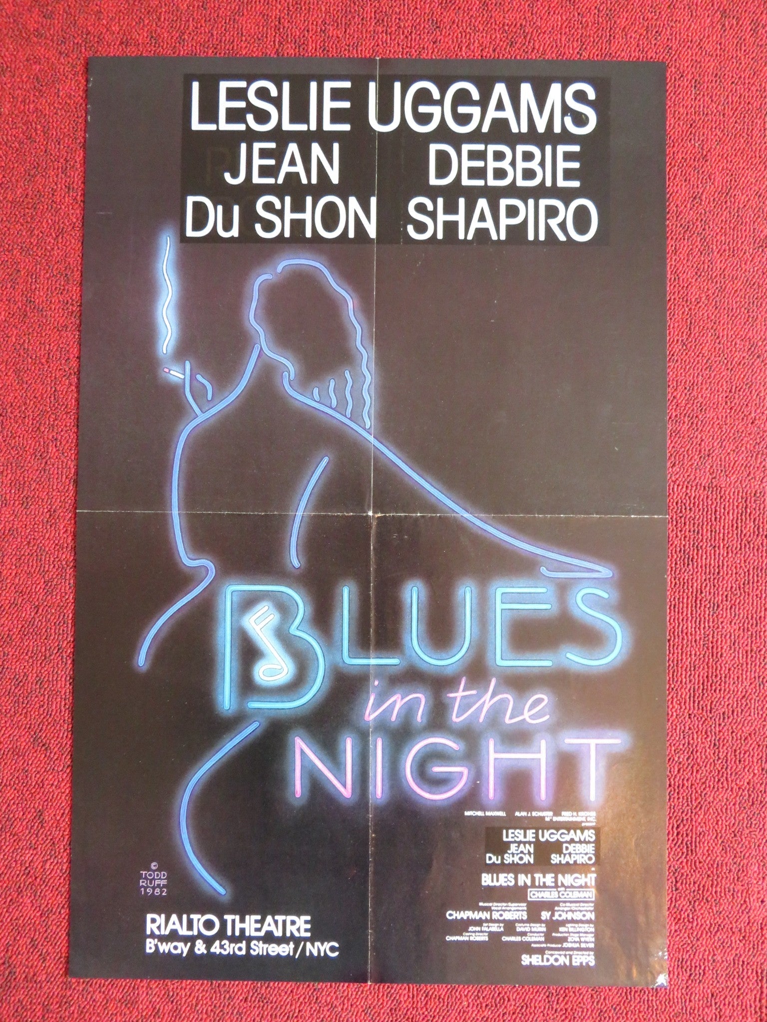 BLUES IN THE NIGHT U.S POSTER BROADWAY SHOW LESLIE UGGAMS DEBBIE SHAPIRO 1982 Rendezvous Cinema Movie posters