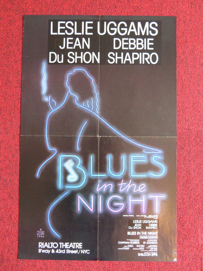 BLUES IN THE NIGHT U.S POSTER BROADWAY SHOW LESLIE UGGAMS DEBBIE SHAPIRO 1982 Rendezvous Cinema Movie posters
