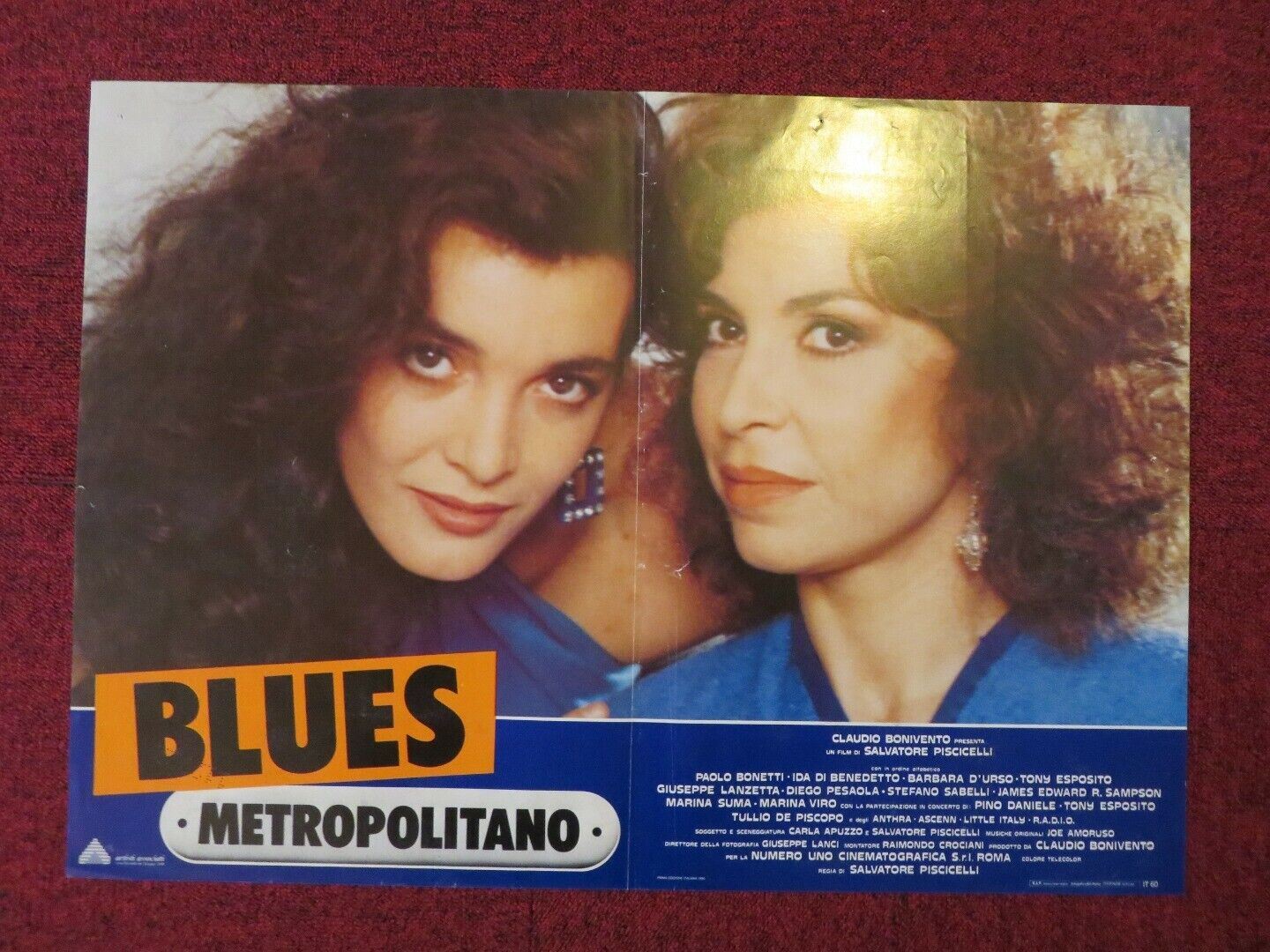 BLUES METROPOLITANO ITALIAN FOTOBUSTA POSTER MARINA SUMA 1985 Movie posters