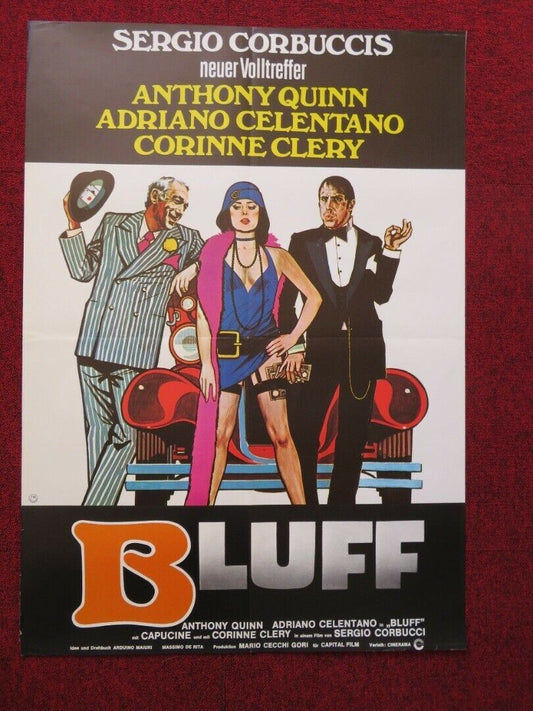 BLUFF / The Con Artists GERMAN A1 ROLLED POSTER ANTHONY QUINN 1976 Movie posters