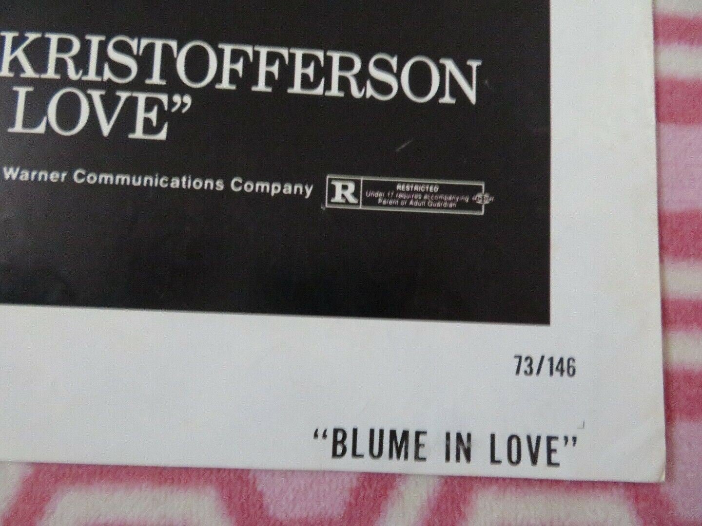 BLUME IN LOVE US ONE SHEET POSTER GEORGE SEGAL 1973 Movie posters