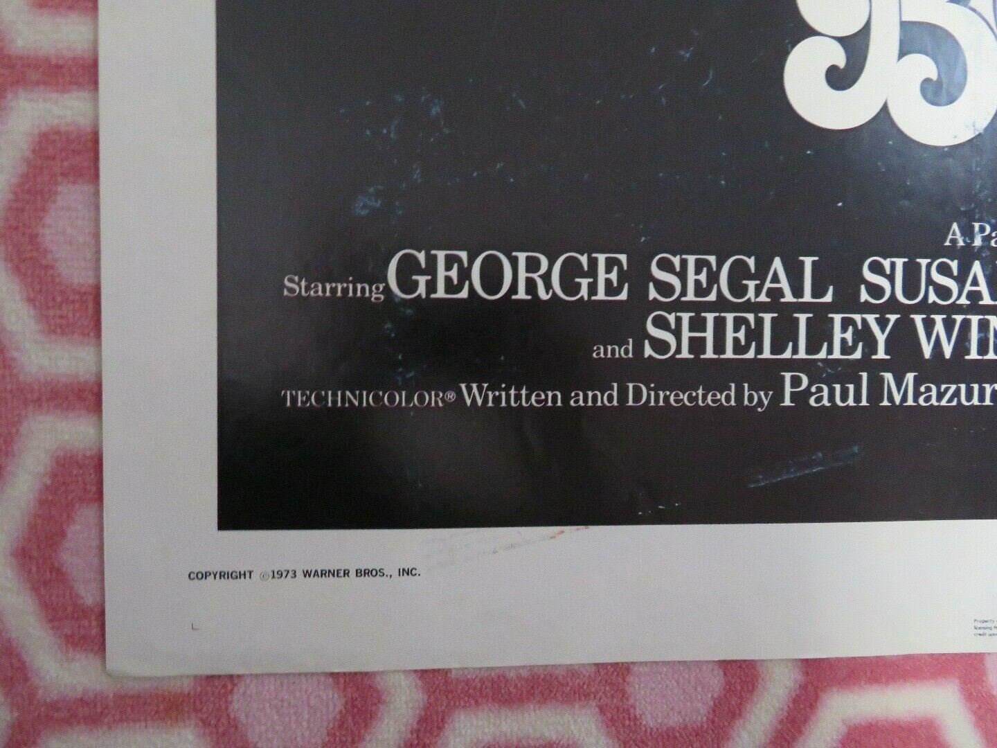 BLUME IN LOVE US ONE SHEET POSTER GEORGE SEGAL 1973 Movie posters