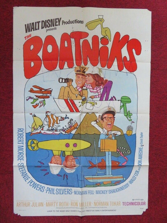BOATNIKS FOLDED US ONE SHEET POSTER DISNEY ROBERT MORSE 1970 Movie posters