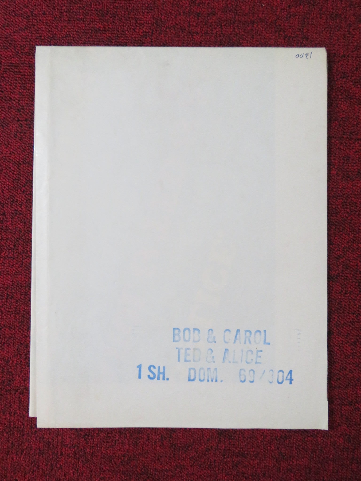 BOB & CAROL & TED & ALICE FOLDED US ONE SHEET POSTER ROBERT CULP N. WOOD 1969 Rendezvous Cinema Movie posters