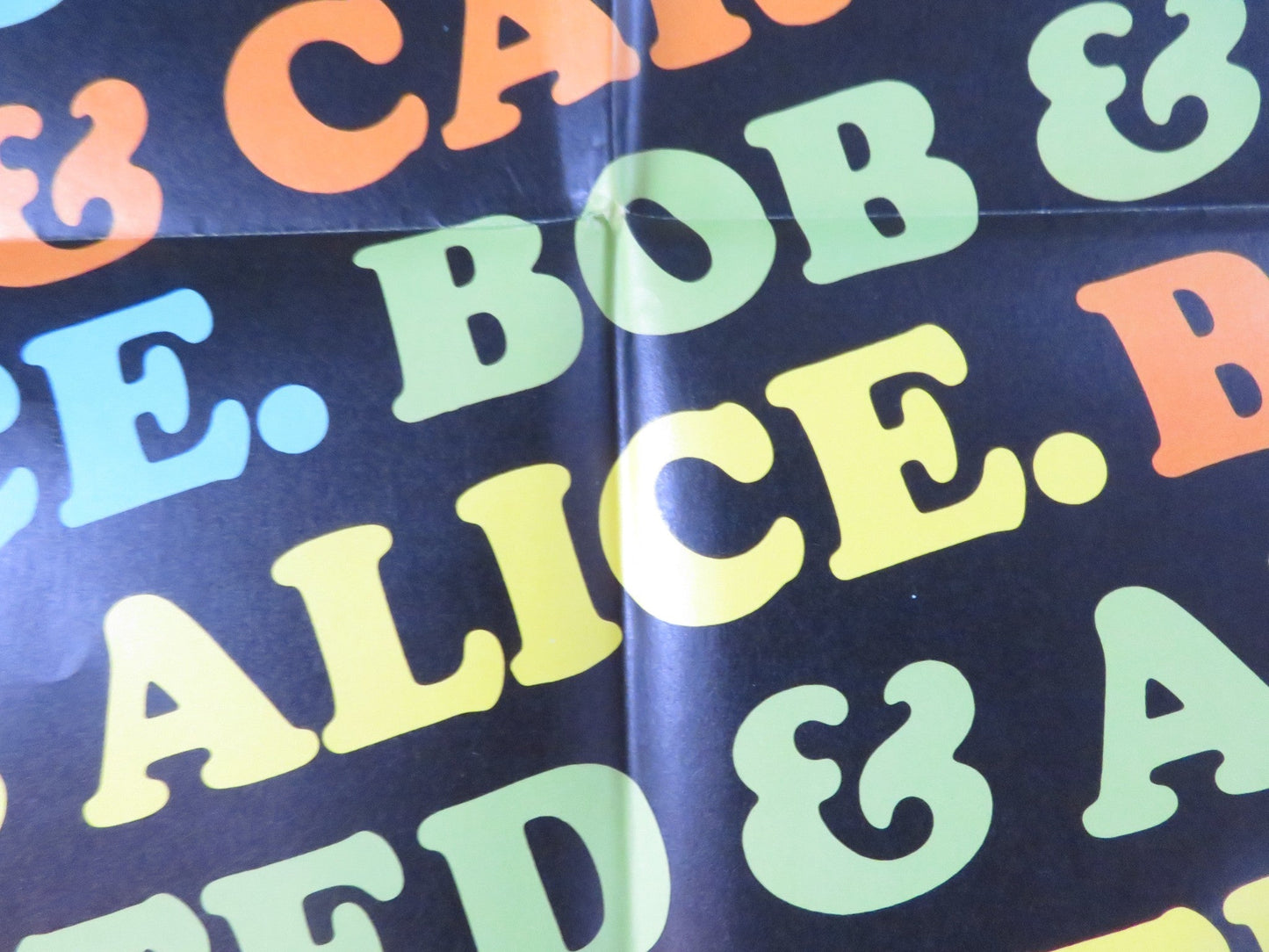 BOB & CAROL & TED & ALICE FOLDED US ONE SHEET POSTER ROBERT CULP N. WOOD 1969 Rendezvous Cinema Movie posters