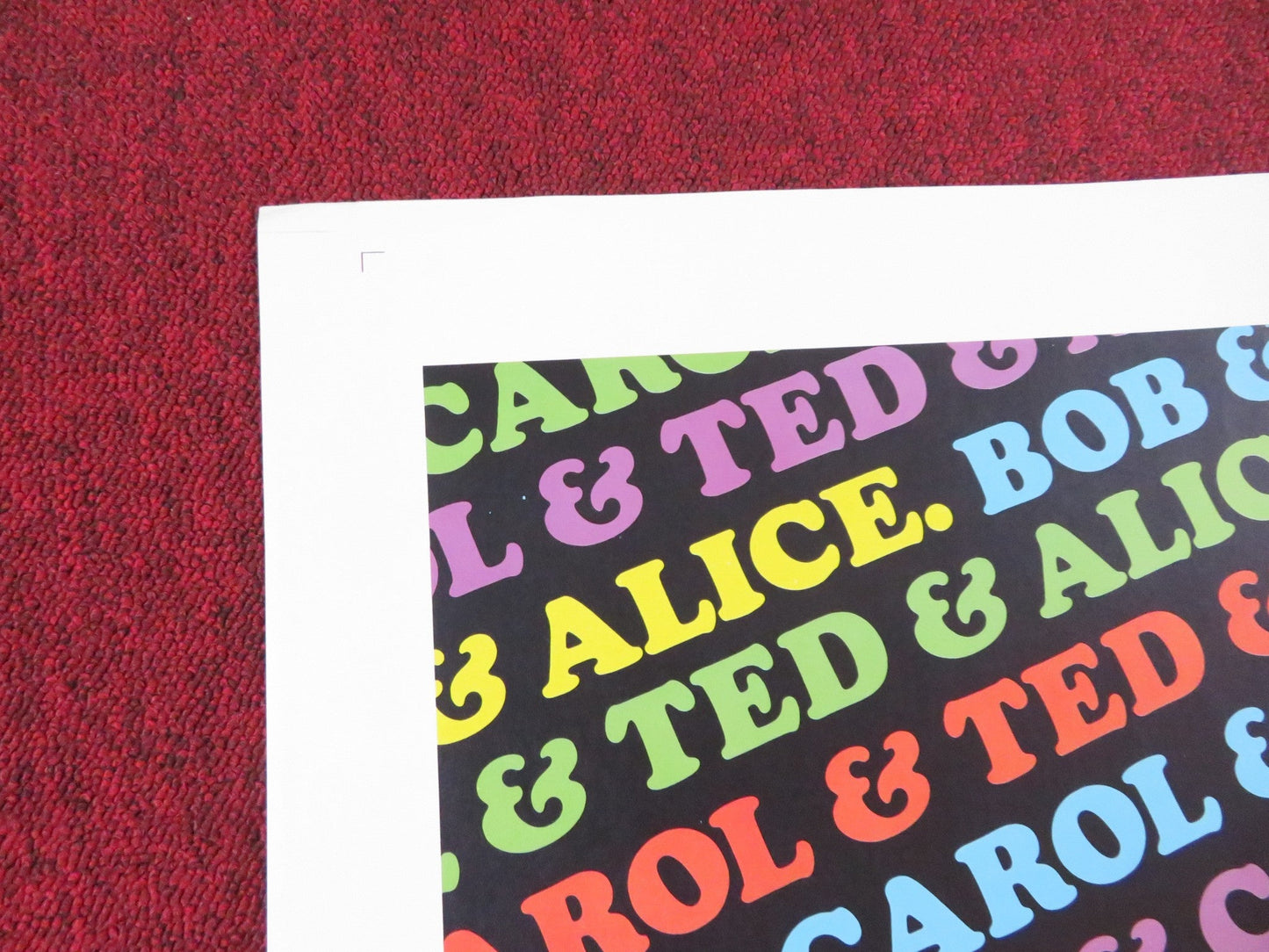 BOB & CAROL & TED & ALICE FOLDED US ONE SHEET POSTER ROBERT CULP N. WOOD 1969 Rendezvous Cinema Movie posters